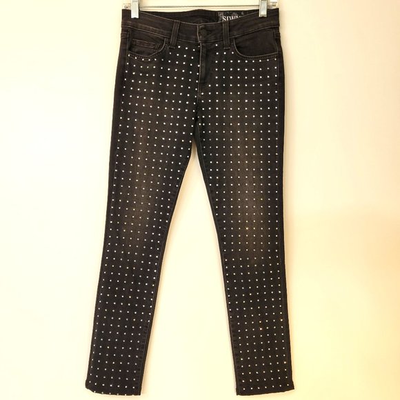 SIWY Los Angeles Denim - SIWY Black Jeans with Crystal Embellished Front